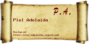 Plel Adelaida névjegykártya